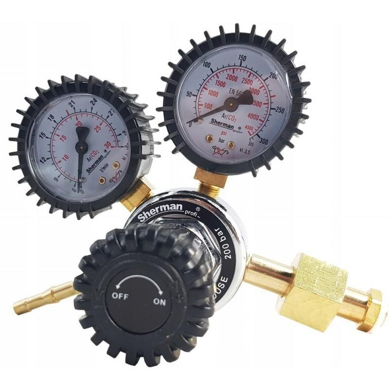 -MANOMETRO MANOREDUCTOR ARGON Regulador de gas Argon/CO2 200 bar Sherman