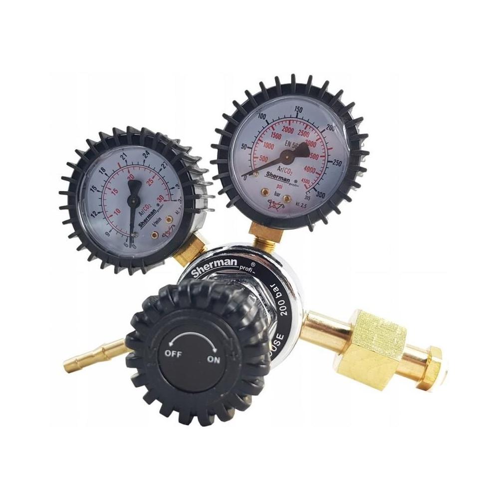 -MANOMETRO MANOREDUCTOR ARGON Regulador de gas Argon/CO2 200 bar Sherman