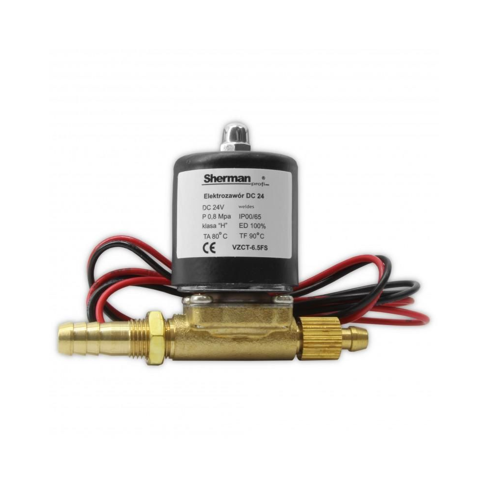 Electroválvula de flujo de gas soldador Sherman 24v dc