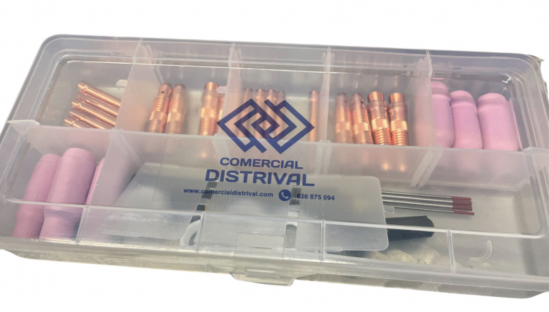 Recambios tig 36 piezas WP 26 para tungsteno 1,6 y 2,4 mm