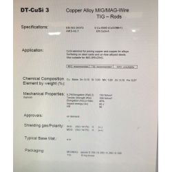 VARILLA DE APORTACION BRONCE CuSi3- 1,6 MM ( 1 KG)