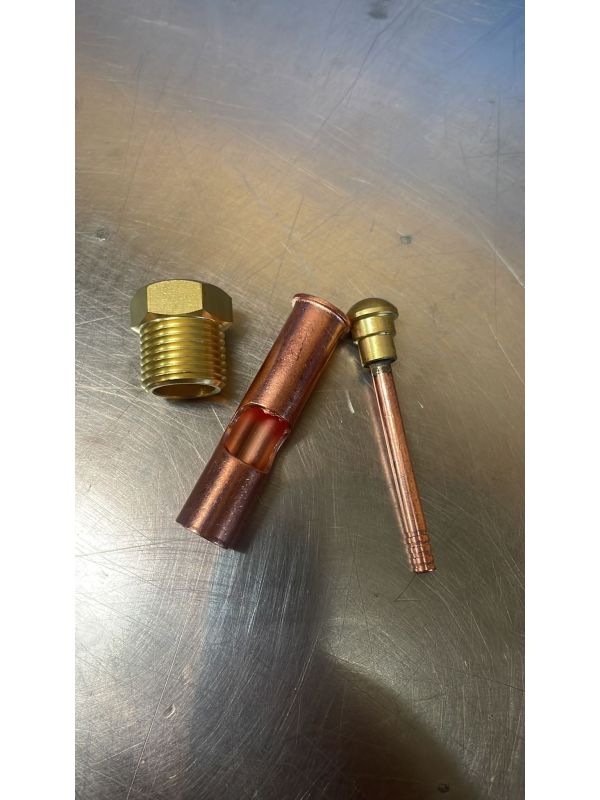 Conexión poder y gas para cuello tig wp26