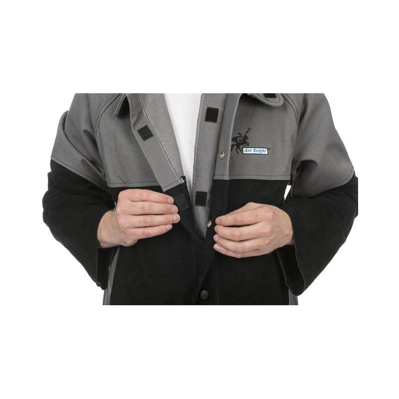 Chaqueta para soldador algodón y serraje vacuno