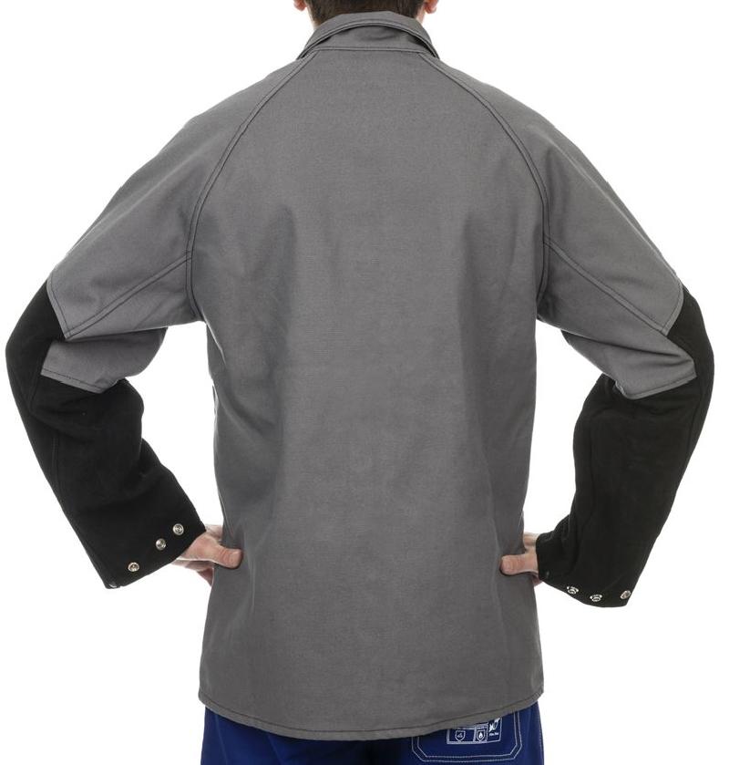 Chaqueta para soldador algodón y serraje vacuno