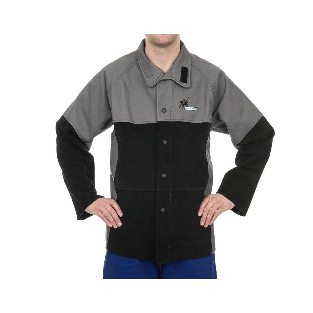 Chaqueta para soldador algodón y serraje vacuno