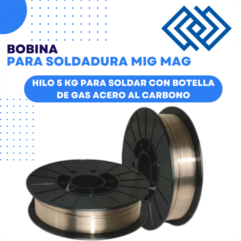 -Bobina de hilo ER70S-6 1,0 mm (5 kg) para soldadura MIG MAG