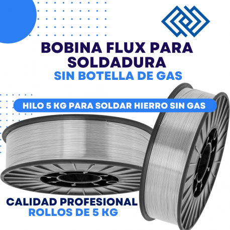 HILO FLUX TUBULAR CON GAS INCORPORADO BOBINA 5kg (1 ROLLO) 0,9 mm