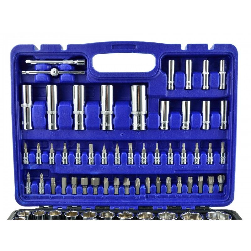 GEKO JUEGO DE LLAVES DE VASO Y TORX 108 elementos.