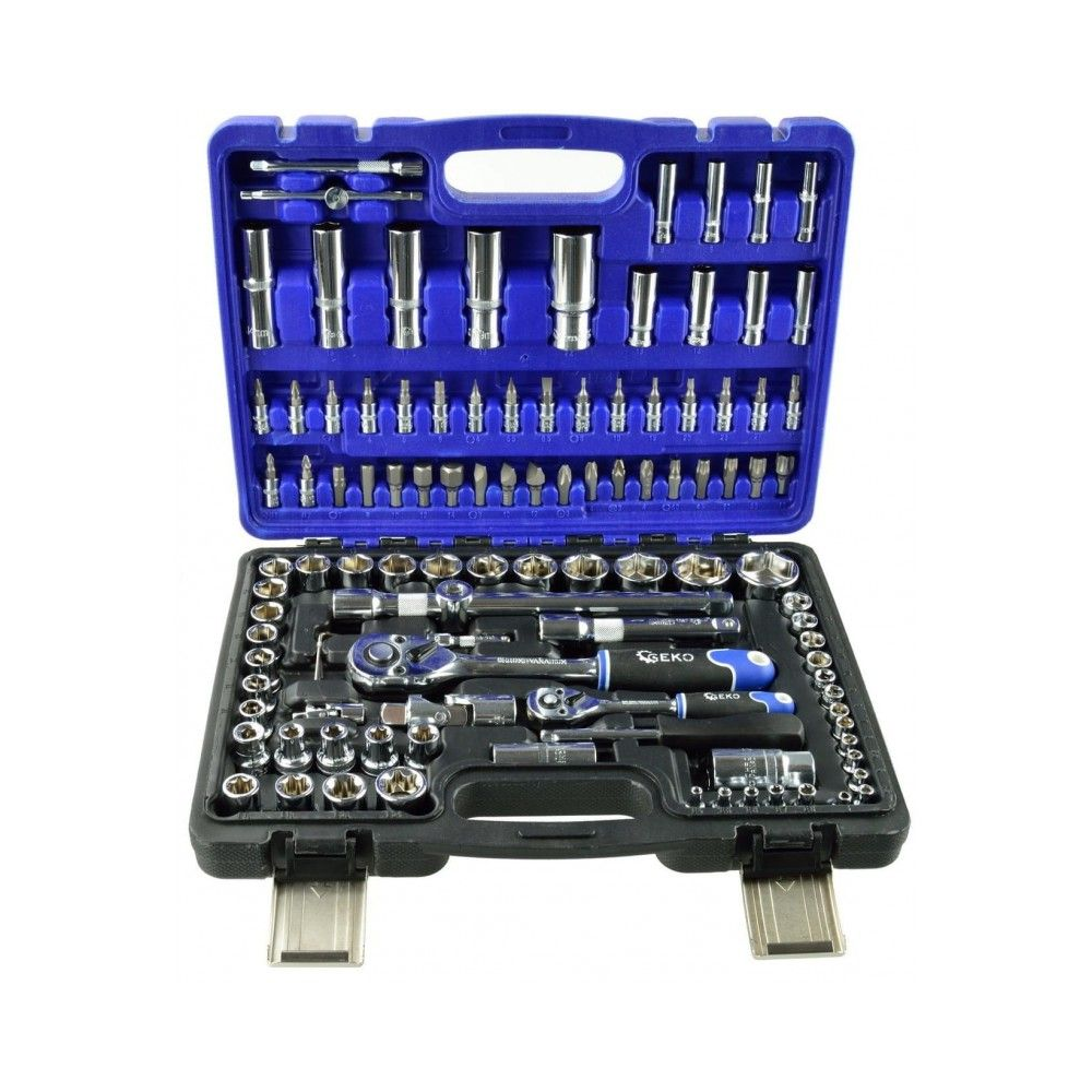 GEKO JUEGO DE LLAVES DE VASO Y TORX 108 elementos.