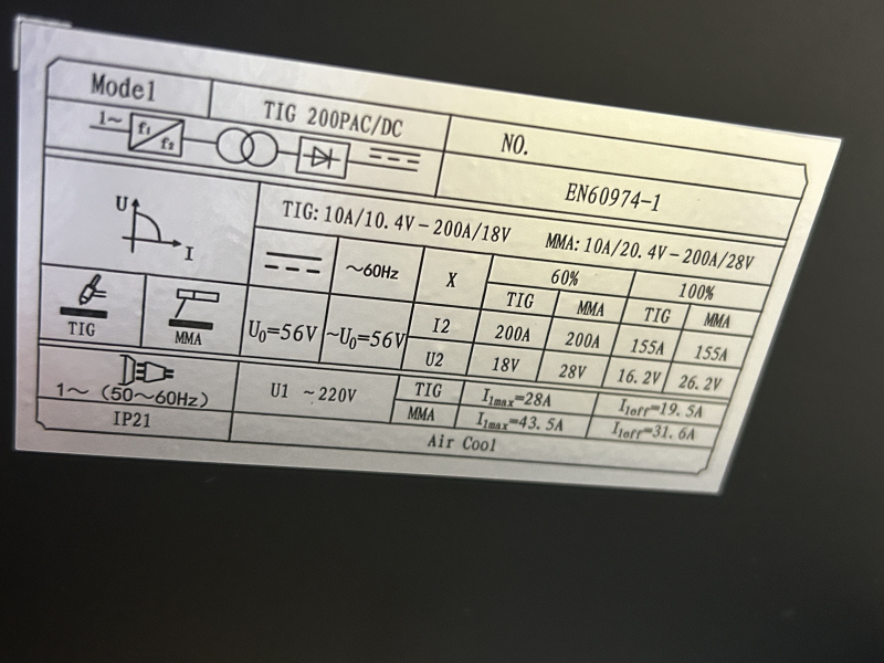 SOLDADOR TIG 200P AC DC RILAND