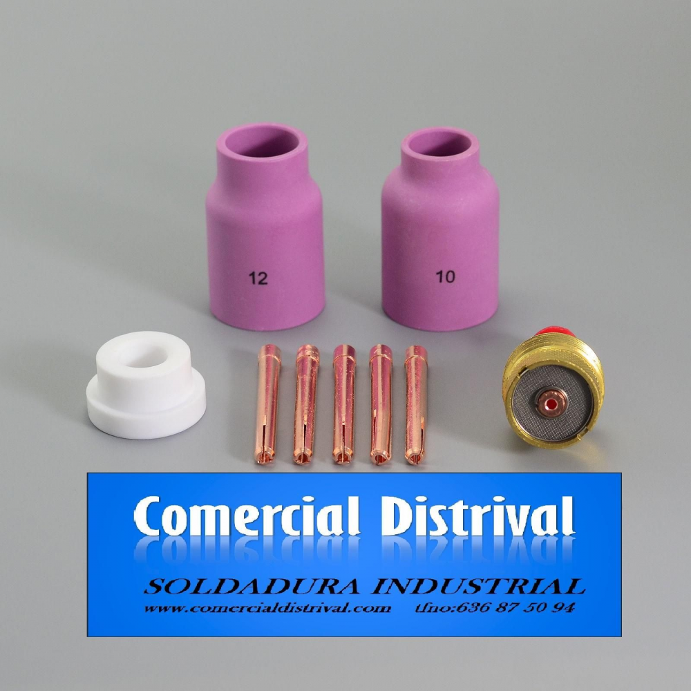 KIT TIG Gas Super Lens nº10-12 (2,4 MM) SR 9-WP