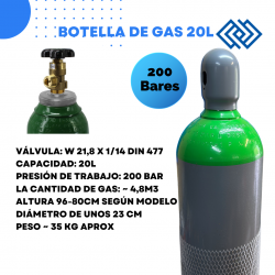 Botella Oxígeno 50L/200 Bar