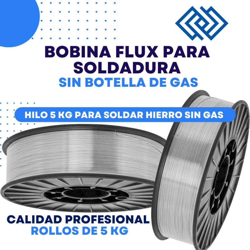 Hilo Flux Tubular E71T11 – 5 kg/bobina 0,8 mm, soldadura sin gas