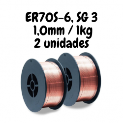 Bobina de hilo ER70S-6, SG 3 | Rollo de 1,0 / 1kg (2 unidades)