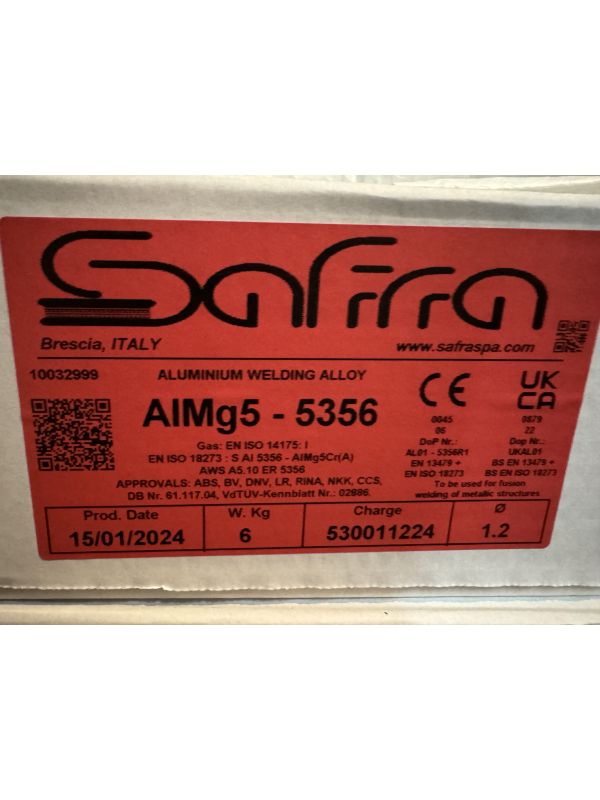 HILO ALUMINIO MIG 5356 de 1,2 mm ALMg5% (6 KG)