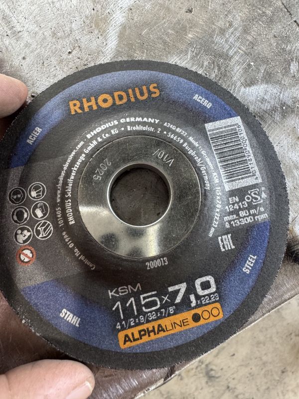 DISCO DESBASTE KSM 115 X 7,0 X 22,23 RHODIUS (1 UNIDAD) cedie