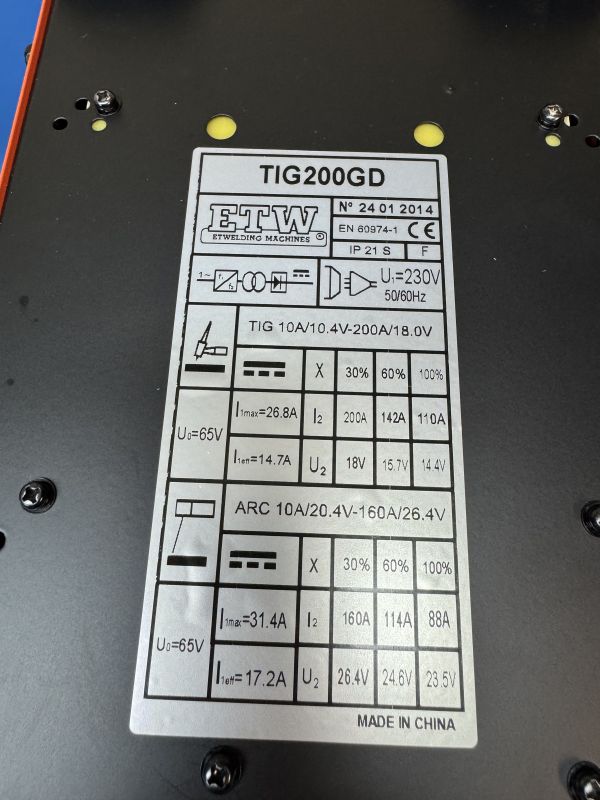 Soldador Tig 200 GD ETW PULSE