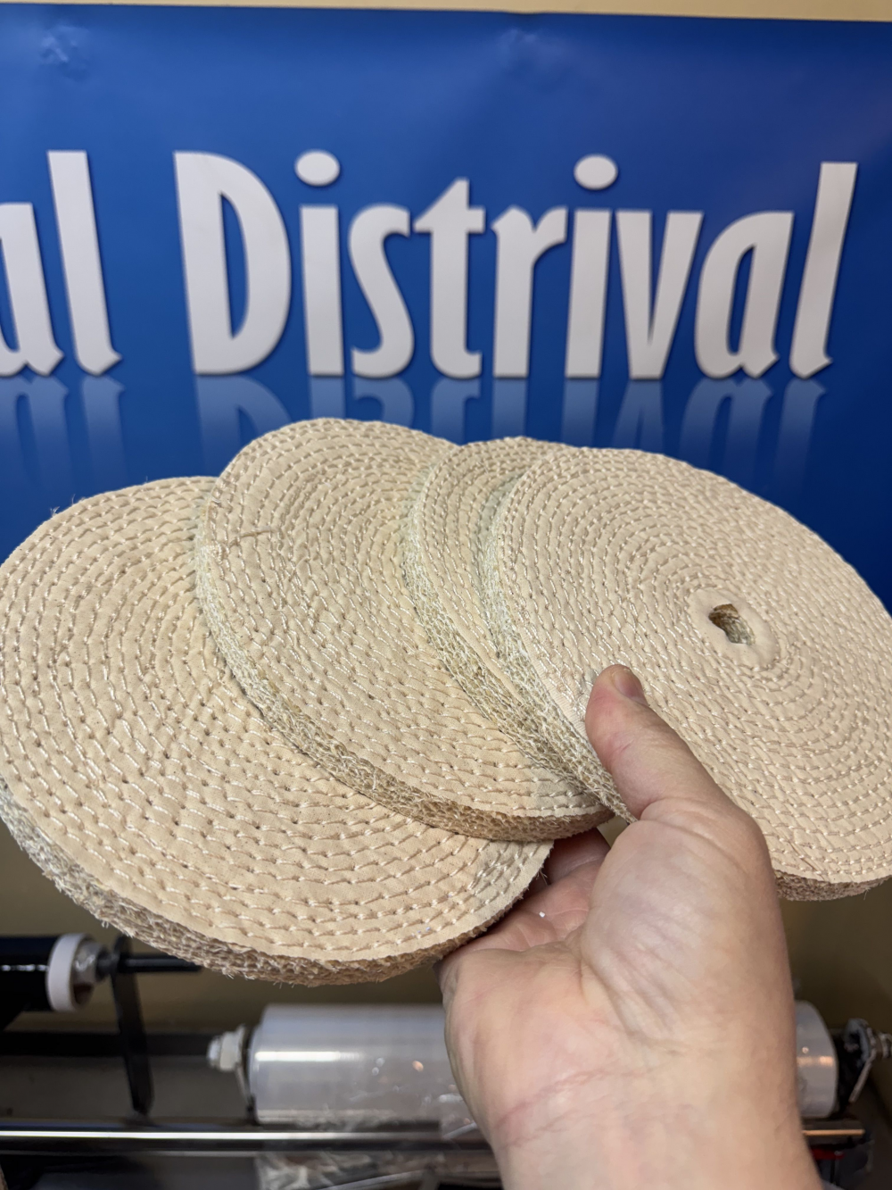 DISCO DE PULIR SISAL DE TELA Y CUERDA 150 mm