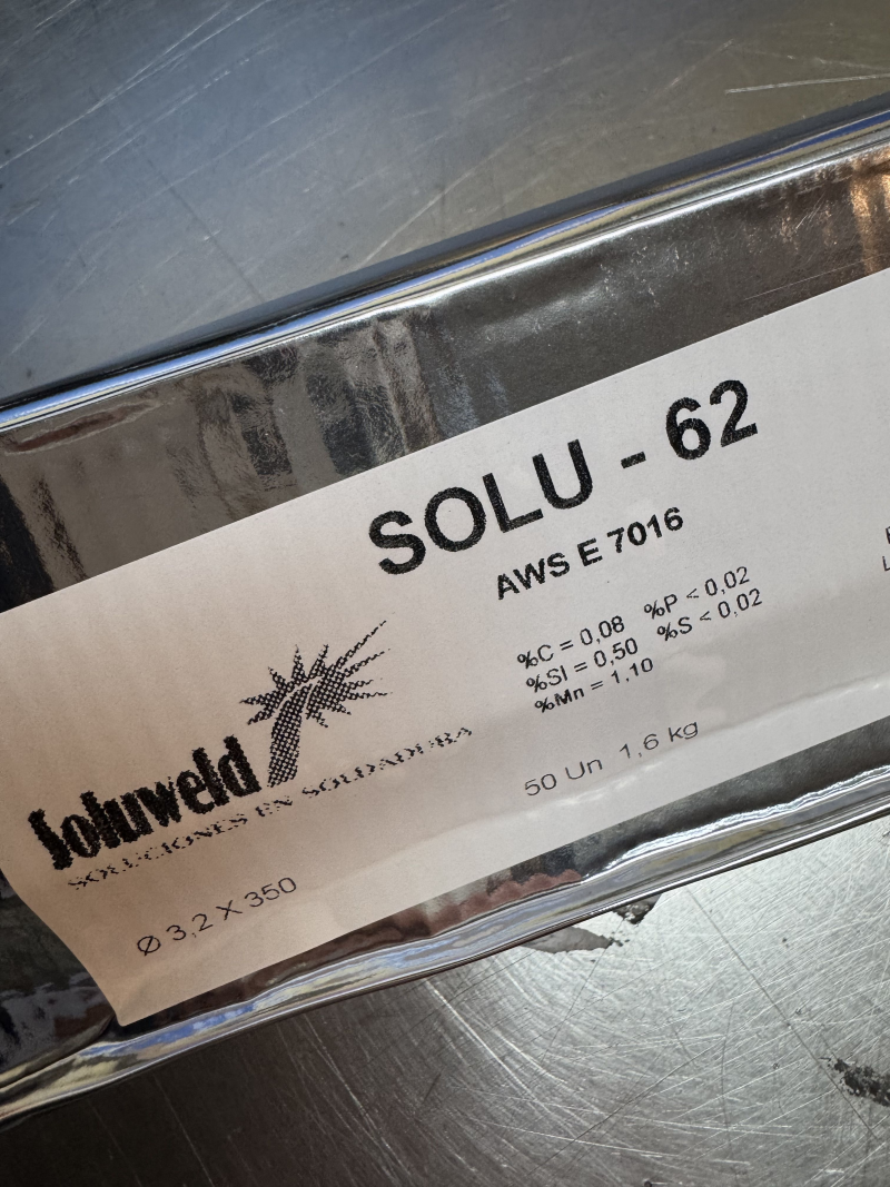 ELECTRODO BASICO 7016 SOLU 62 SOLUWELD 3,2mm ELECTRODO BASICO 7016 SOLU 62 SOLUWELD 3,2mm