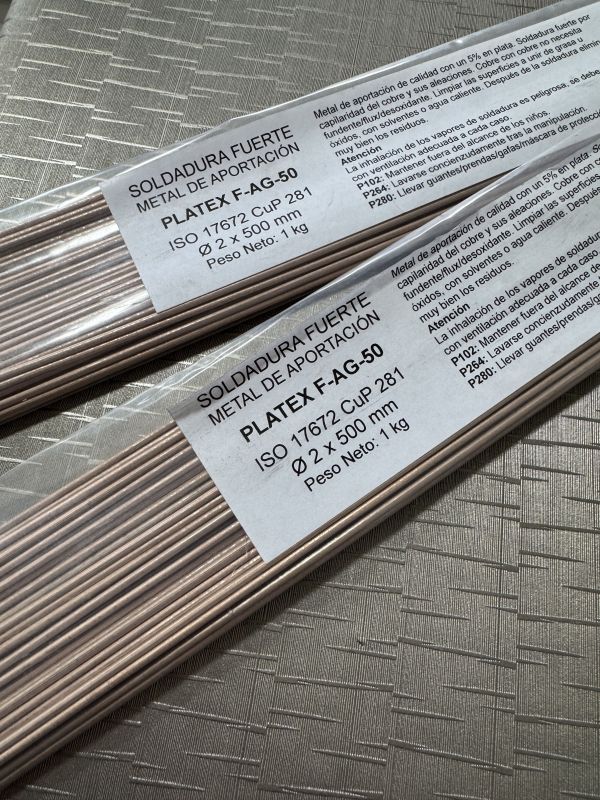 Varilla 5% (plata) Ag5Sn - 2,0 MM