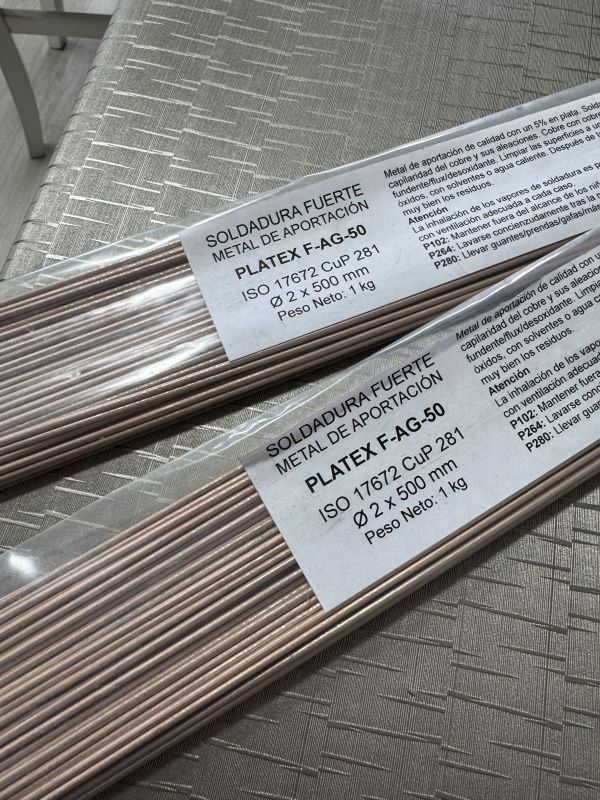 Varilla 5% (plata) Ag5Sn - 2,0 MM Varilla 5% (plata) Ag5Sn - 2,0 MM