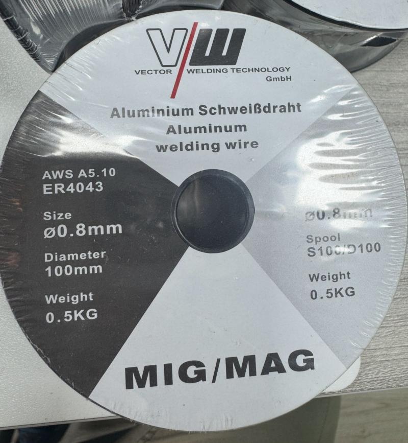 Hilo de aluminio ER4043 0,8 mm – Bobina 450 g para soldadura MIG/MAG