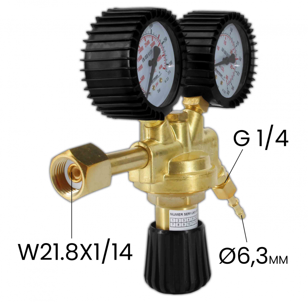MANOMETRO MANOREDUCTOR ARGON TURBO Regulador de gas Argon/CO2