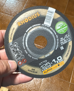 DISCO CORTE INOX XT-70 125 X 1.0 X 22 RHODIUS