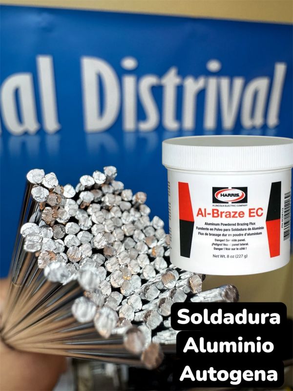 FUNDENTE Y VARILLAS PARA SOLDADURA AUTOGENA ALUMINIO (227 GRAMOS)