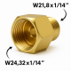 Adaptador Reducción de W24.32x1/14" - W21.8x1/14"