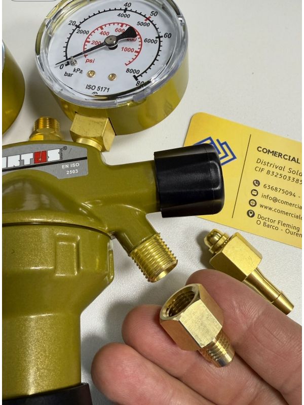 Manoreductor Nitrogeno salida 50 Bar SPARTUS con reducción