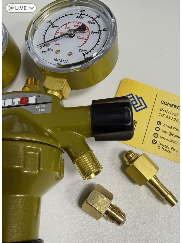 Manoreductor Nitrogeno salida 50 Bar SPARTUS con reducción