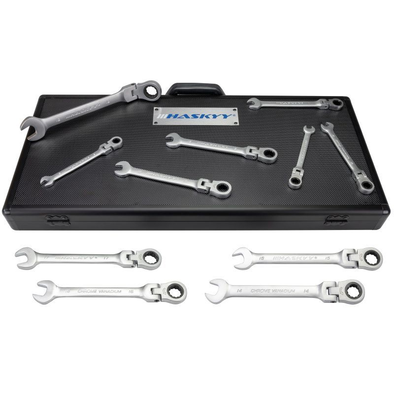 Juego de Llaves Combinadas I 6-32 mm fijas y trinquete HASKYY 22 piezas