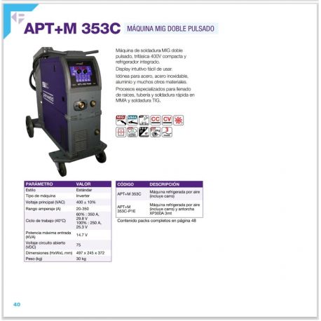 MIG DOBLE PULSO APT+M 353C PARWELD