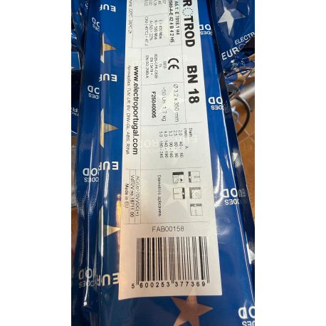 ELECTRODO BASICO 7018 paquete 1,7 KG- 3,25 MM EUROTROD