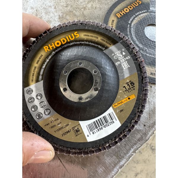 DISCO MULTIHOJAS 115 X 7,0- GRANO 60 LSZ F2 - RHODIUS 10 UNIDADES