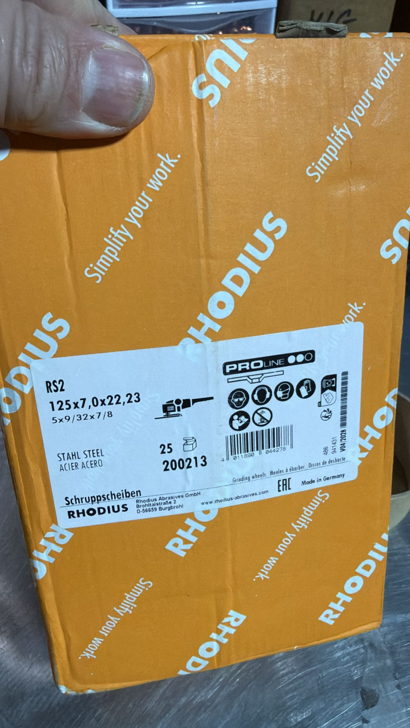 DISCO DESBASTE KSM 125 X 7,0 X 22,23 RHODIUS (CAJA 25 UNIDADES) ESCALA