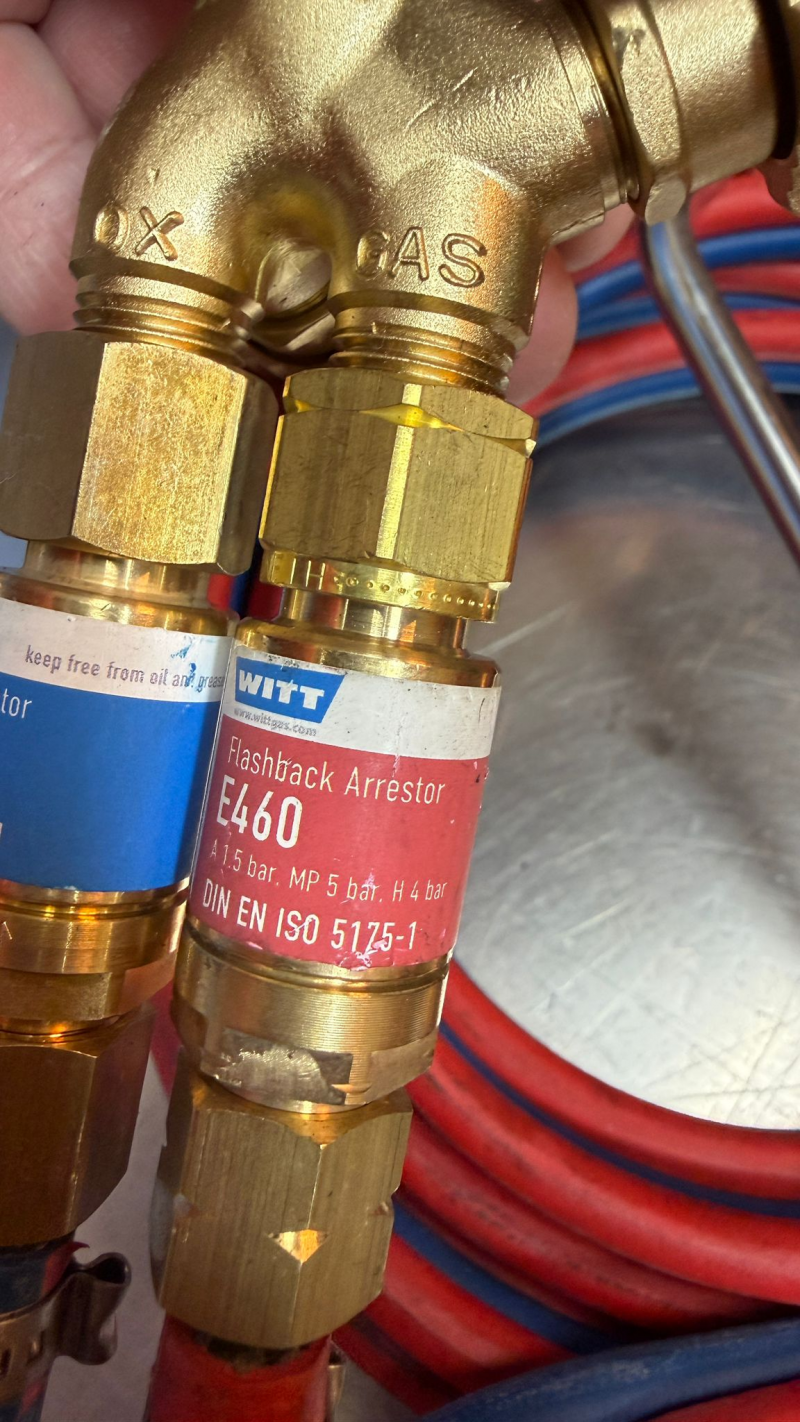 KIT Soplete de oxicorte propano y válvula antiretorno con 6 metros manguera