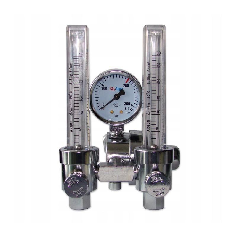 REGULADOR DE PRESIÓN CON FLOTOMETRO Ar/Co2 CON 2 SALIDAS