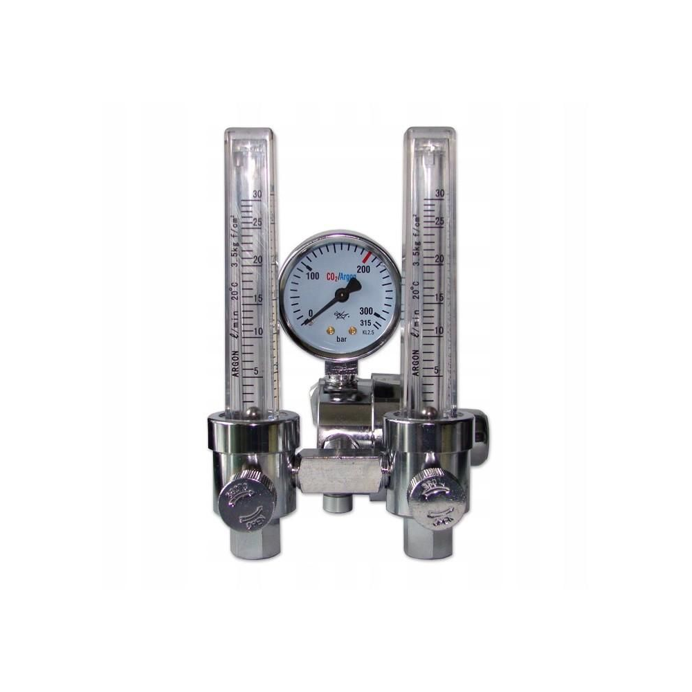 REGULADOR DE PRESIÓN CON FLOTOMETRO Ar/Co2 CON 2 SALIDAS