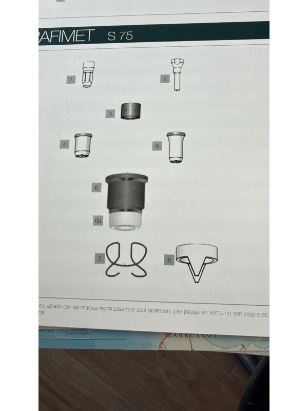 RECAMBIOS PLASMA TRAFIMET S75 -14 UNIDADES