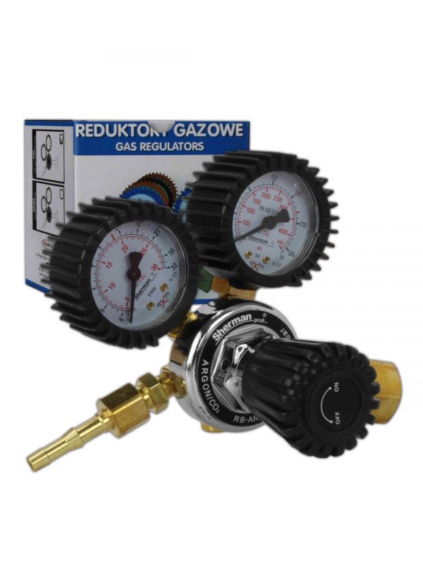 -MANOMETRO MANOREDUCTOR ARGON Regulador de gas Argon/CO2 200 bar Sherman