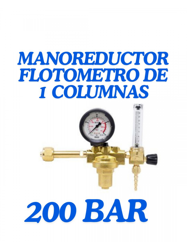 REGULADOR Regulador manorreductor flotómetro 1 columna Maxy Oxyturbo 200 bar