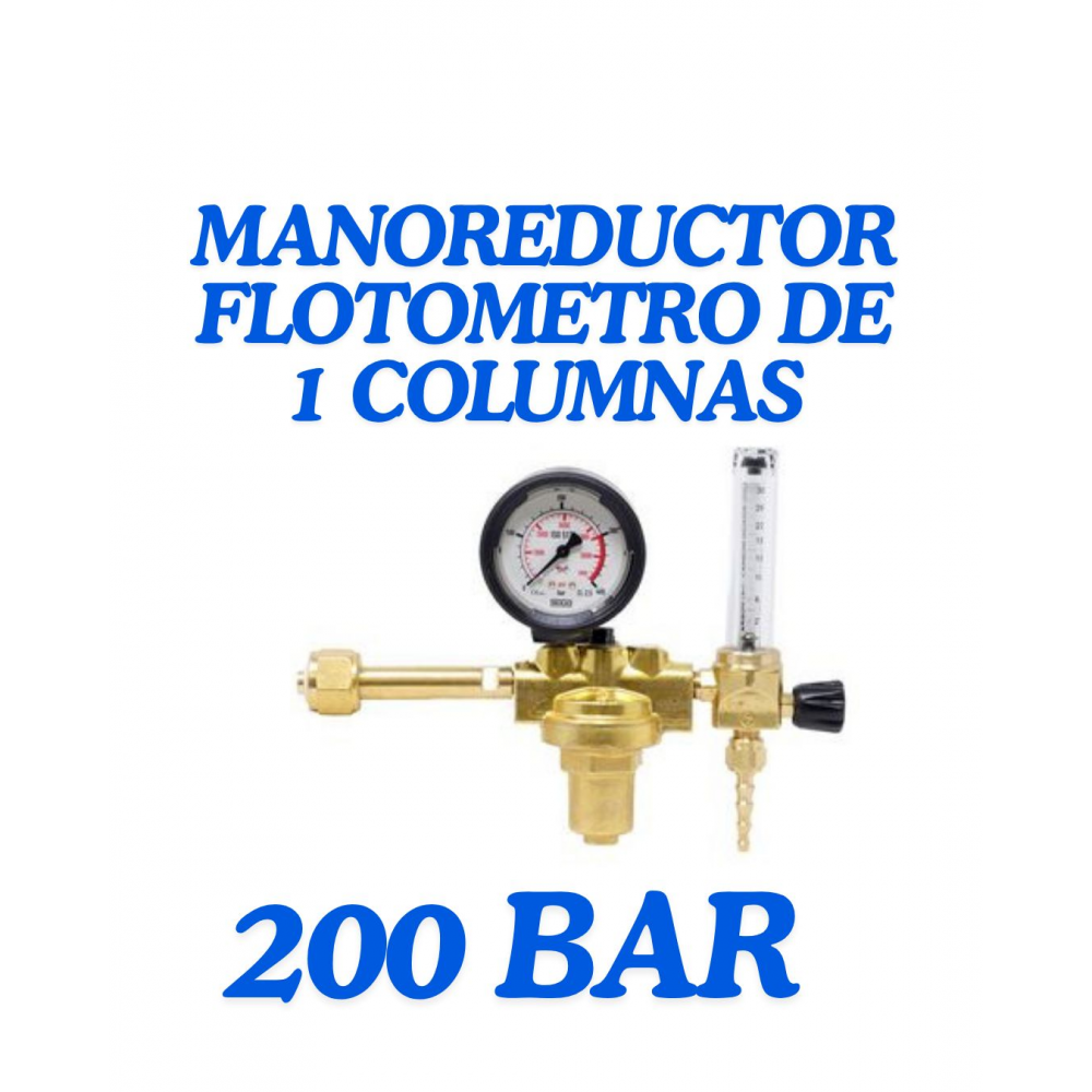 MANOREDUCTOR FLOTOMETRO DE 1 COLUMNAS PROFESIONAL 200 BARES