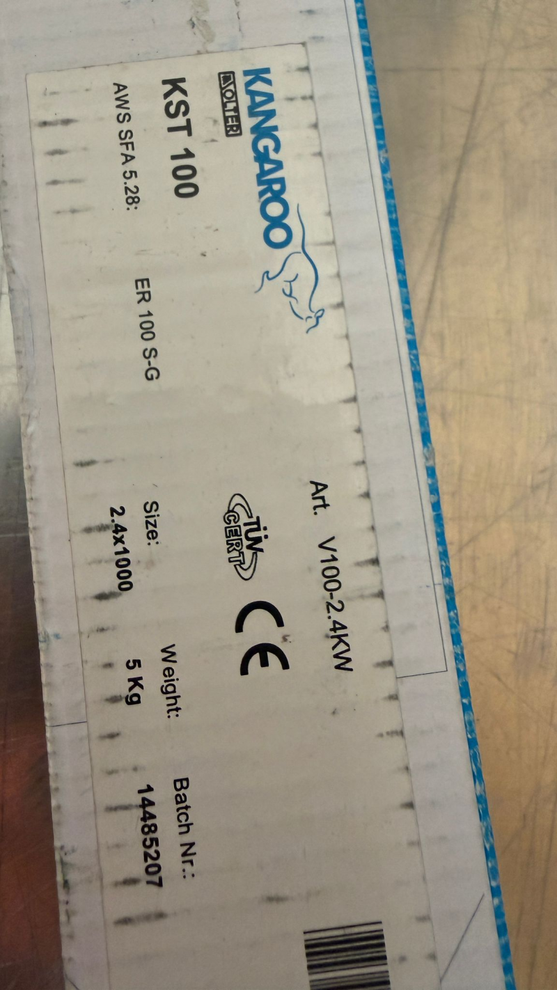 VARILLA DE ALTA RESISTENCIA TIG ER100S-G (CALIBRE 1,6 MM)