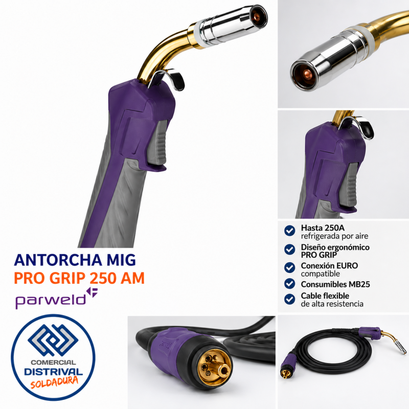 ANTORCHA MIG PRO GRIP 250 AM 3m PARWELD