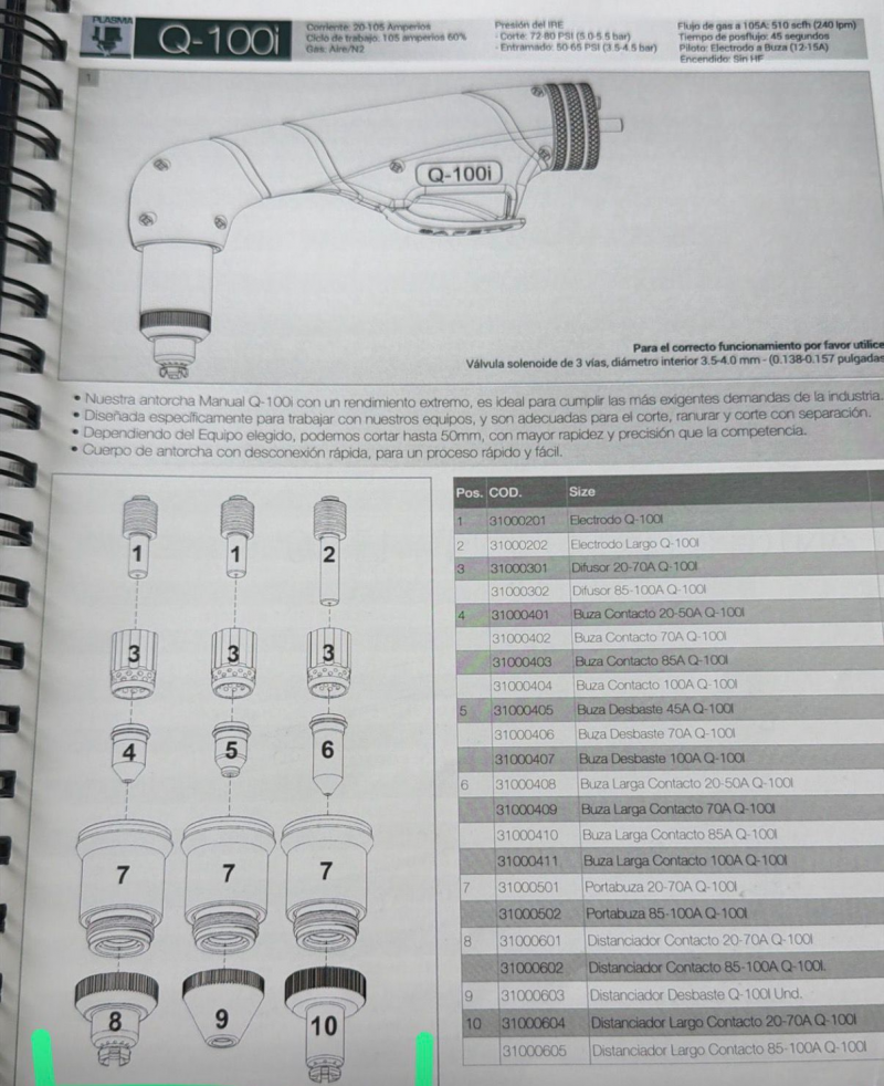DISTANCIADOR CONTACTO 20-70 Q 100i (2 unidades)