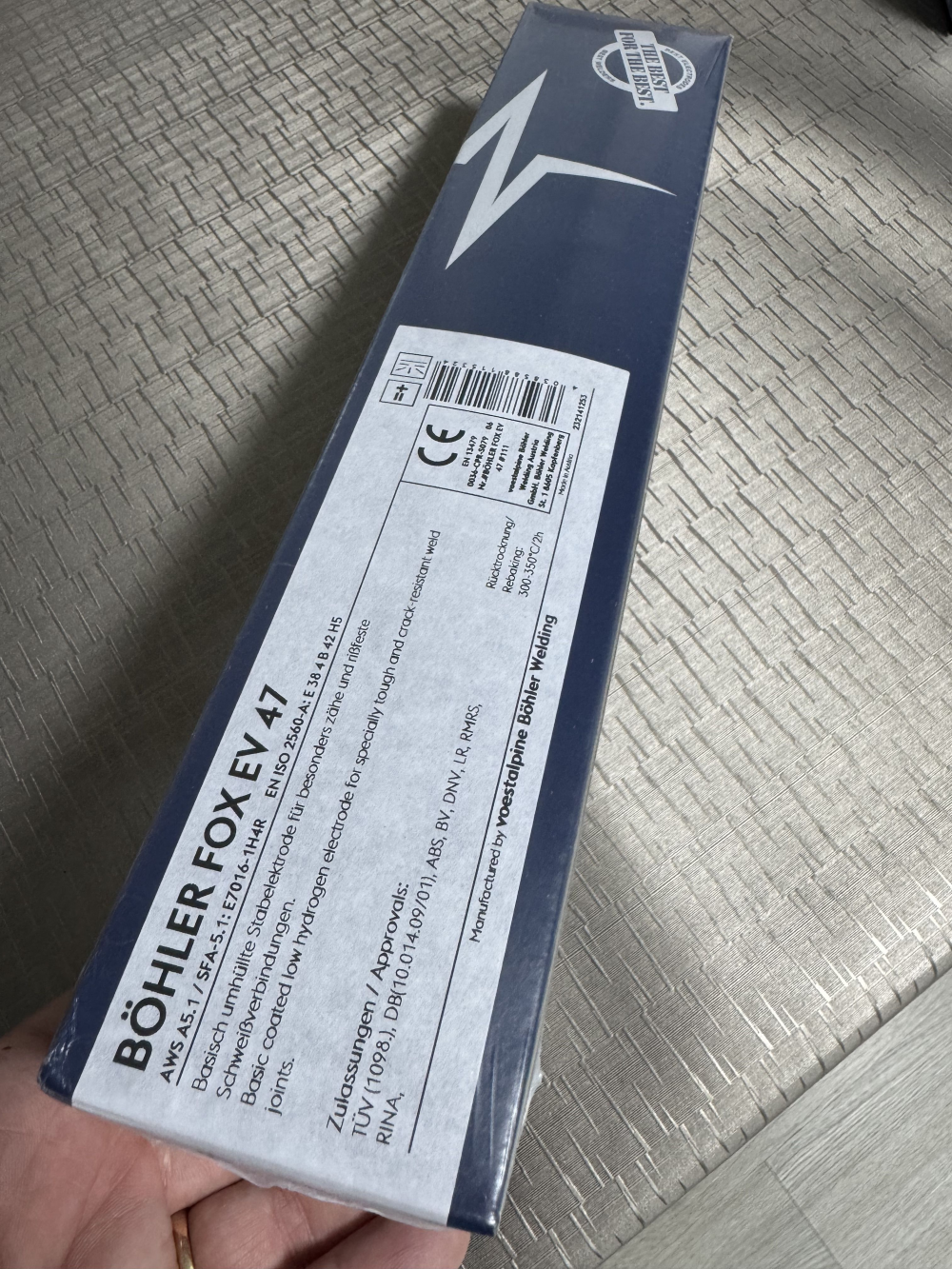 Electrodo básico E7016 FOX EV-47 Böhler 3,25 x 350 mm 4,1 kg (120 unidades)