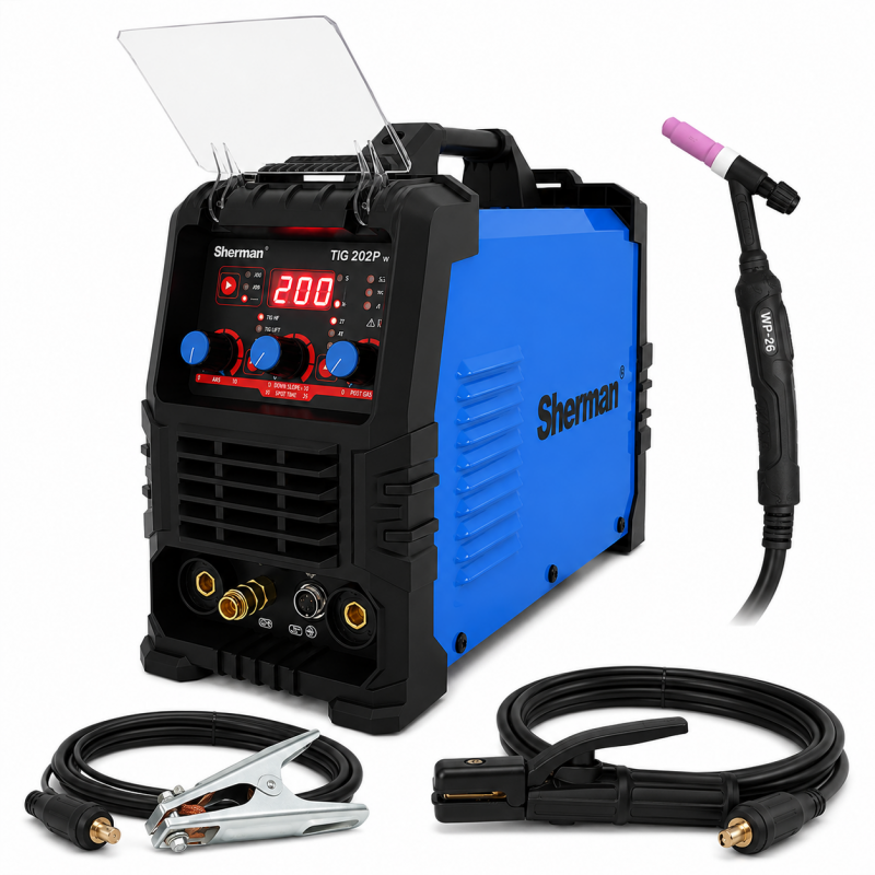 Sherman TIG 202P Soldadora TIG/MMA 200A – Pulso, HF, VRD, IGBT, 230V