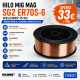 + Hilo MIG MAG SG2 ER70S-6 Weldiber 15 Kg Bobina acero al carbono cobreado 0,8mm